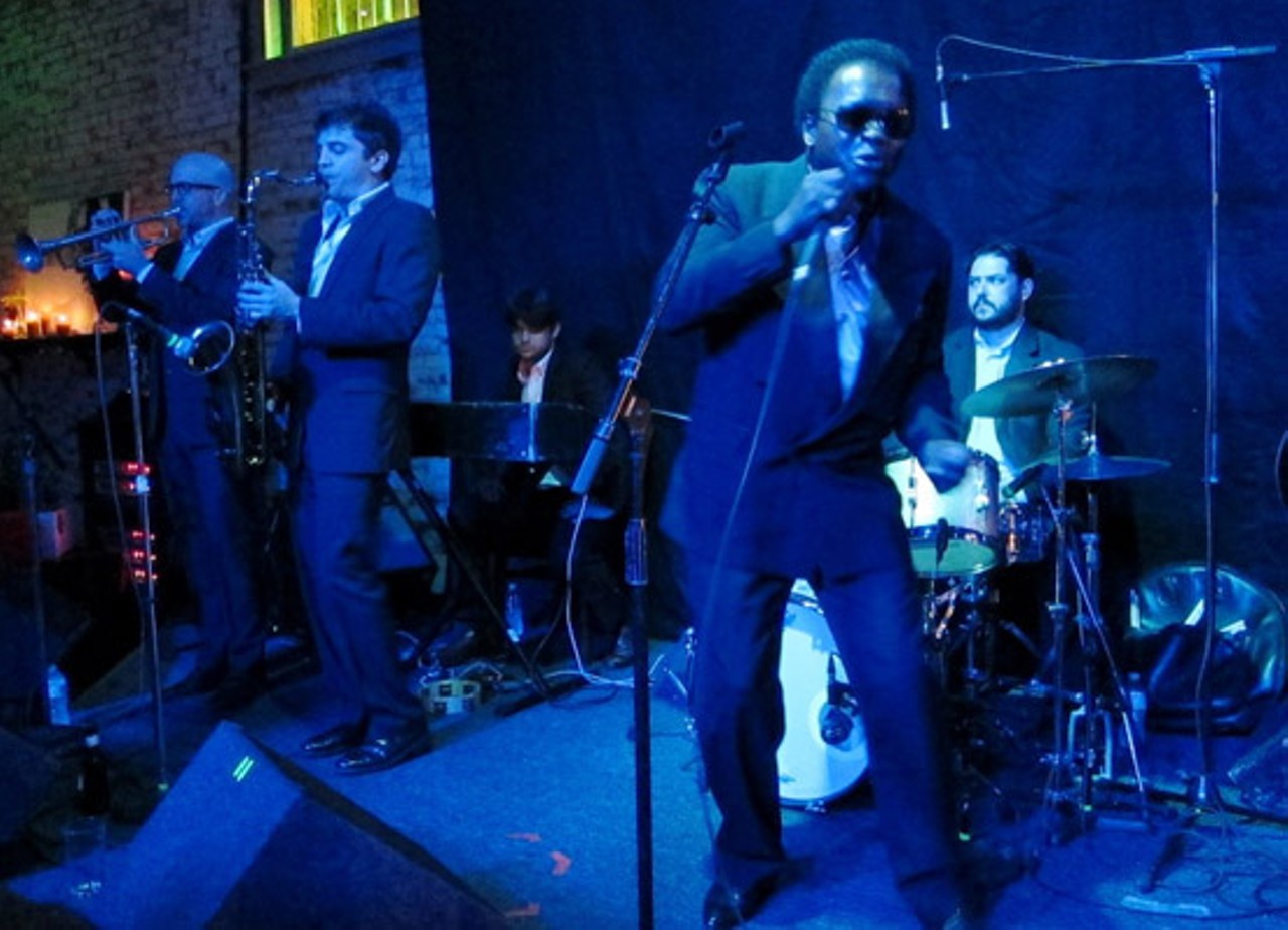 2. Lee Fields and the Expressions at Lola, September 16
Bathed in blue, like the hottest point of the flame, Lee Fields took to the row of subwoofers as the front row scrambled to clear off the empties. He went there again and again, rearing back with a clenched fist to give one long, majestic, guttural soul-scream. -- Roy Kasten