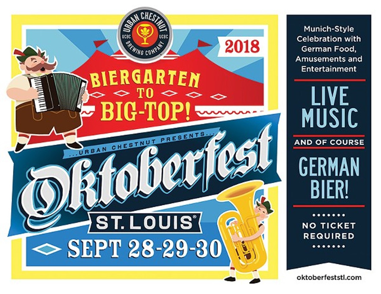 Oktoberfest St. Louis
September 28, 2018
This three-day beer festival is free and features a full lineup of rock, blues, polka and club music on two stages. Here you can sip some brew and even catch acts by Circus Flora performers, too.
Check it out here.
Photo courtesy of ashleyucbc