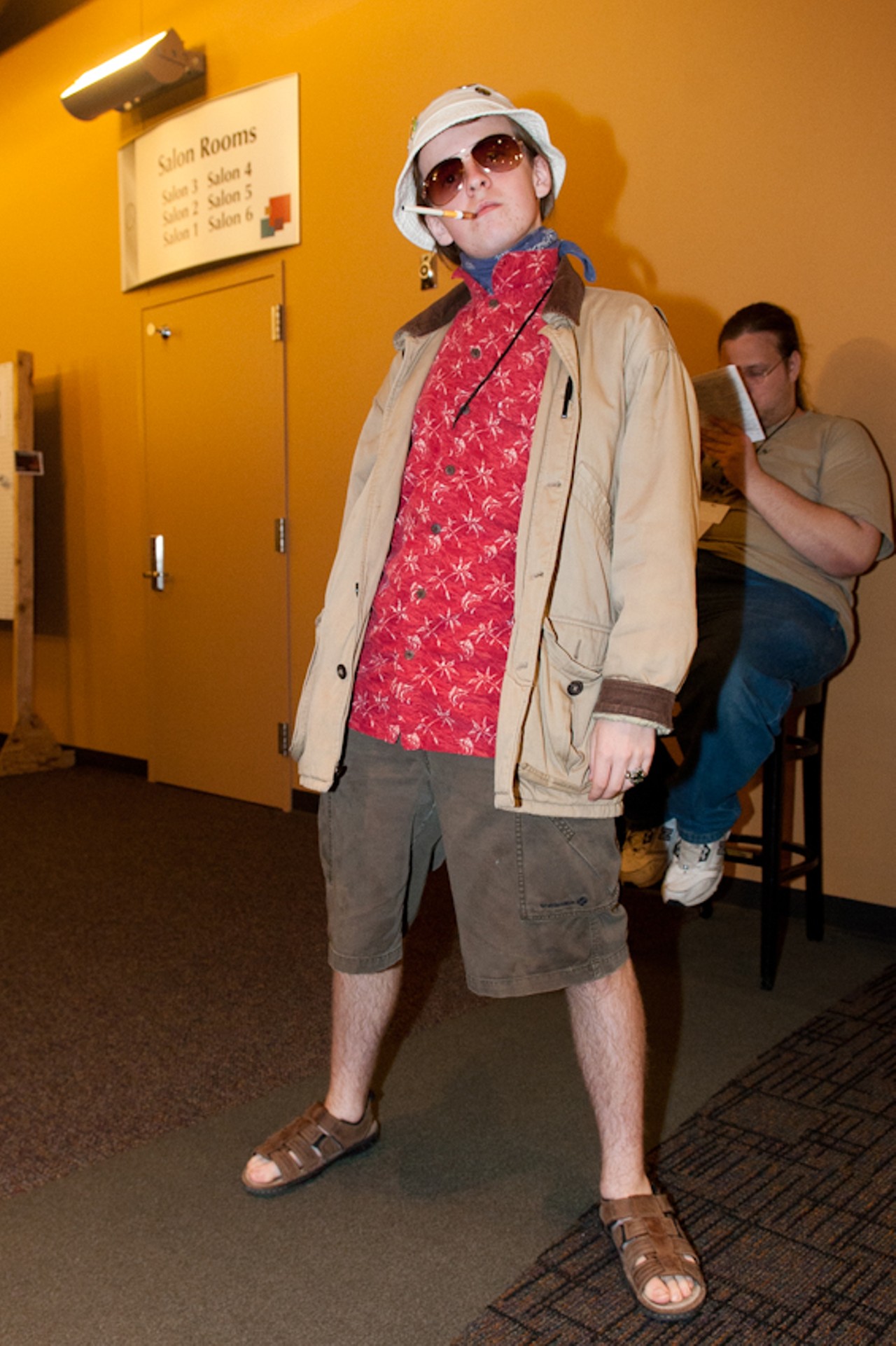 An Archon attendee delivering a spot on Hunter S. Thompson in the Gateway Center on September 30, 2011.