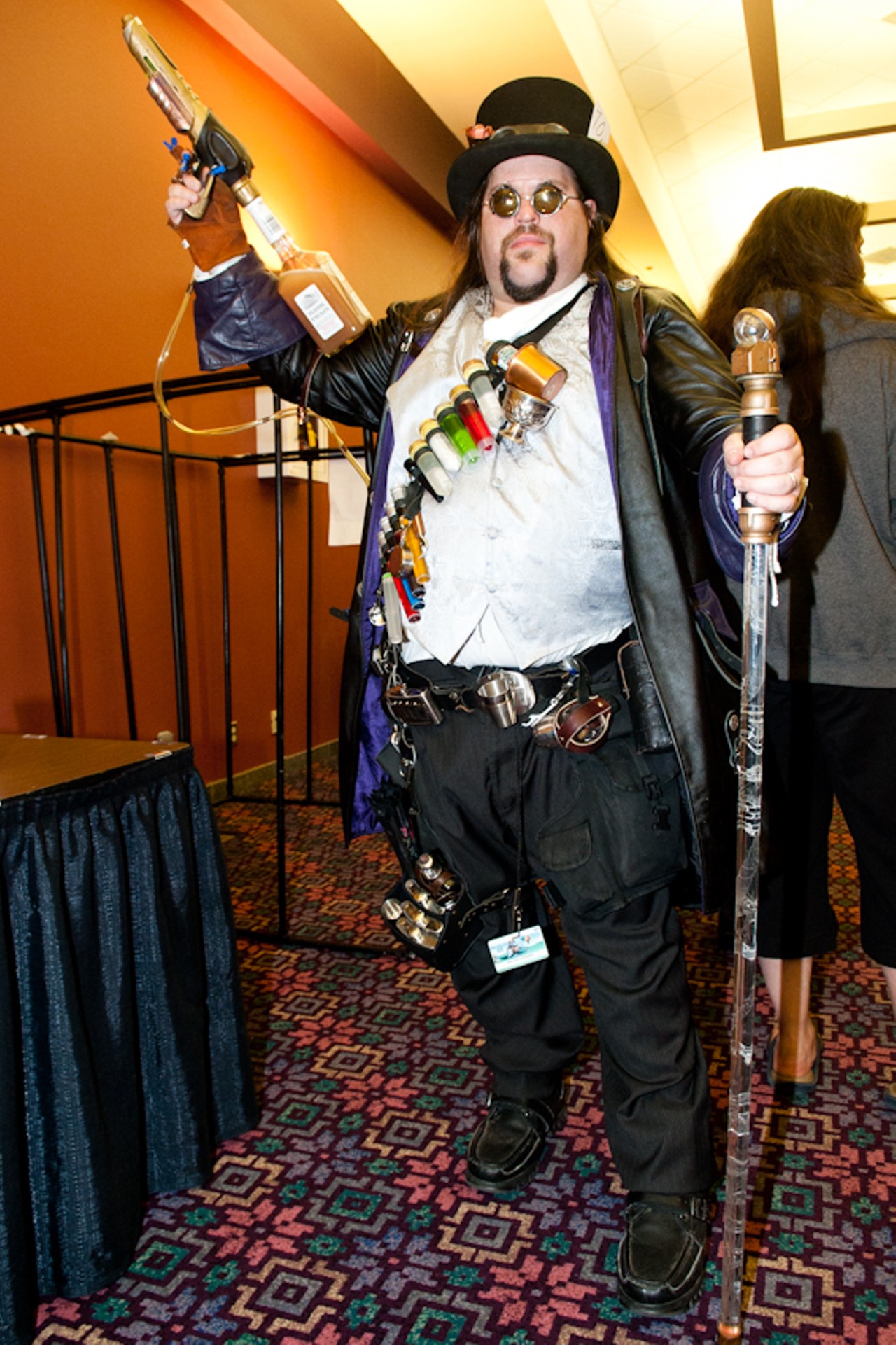 An Archon attendee posing for a quick photo in the Doubletree Hotel in Collinsville, Illinois, on September 30, 2011.
