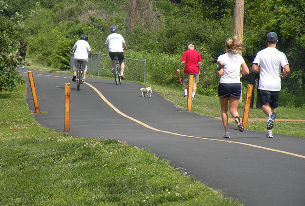 Grant’s Trail
(no address)
bikegrantstrail.com
Get those little limbs out and moving this summer on this mixed-use trail in St. Louis County. Stretching for 12.14 miles from Holmes Avenue to River City Boulevard, Grant’s Trail is part of the massive spiderweb of trails that is the Great Rivers Greenway. During this stretch of trail your kids can enjoy the sights and sounds of Kirkwood and then dip past those pretty Clydesdales munching on grass at Grant’s Farm.