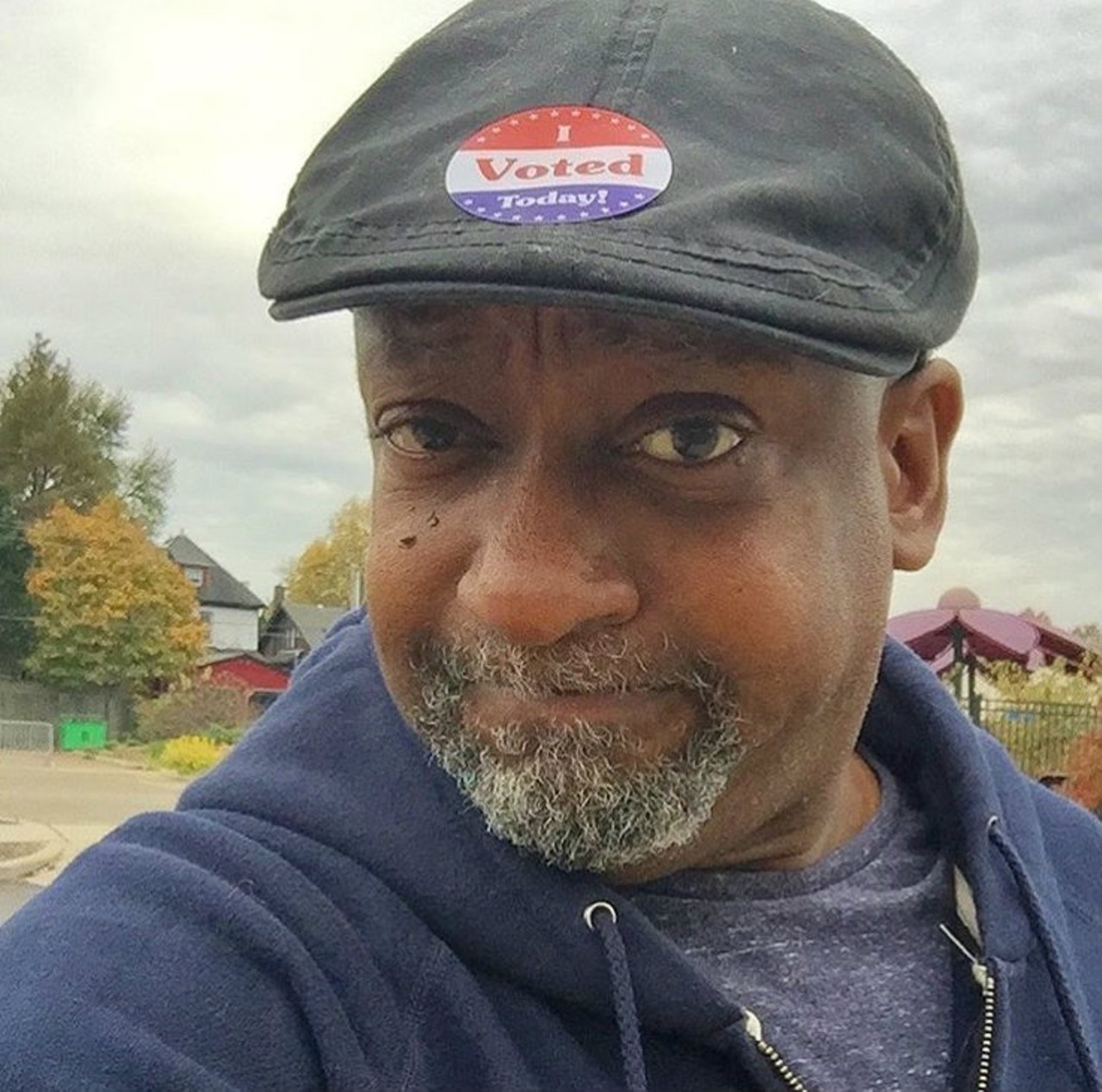 Who knew "I Voted" stickers made great hat accessories? Photo courtesy of Instagram / plsleet.