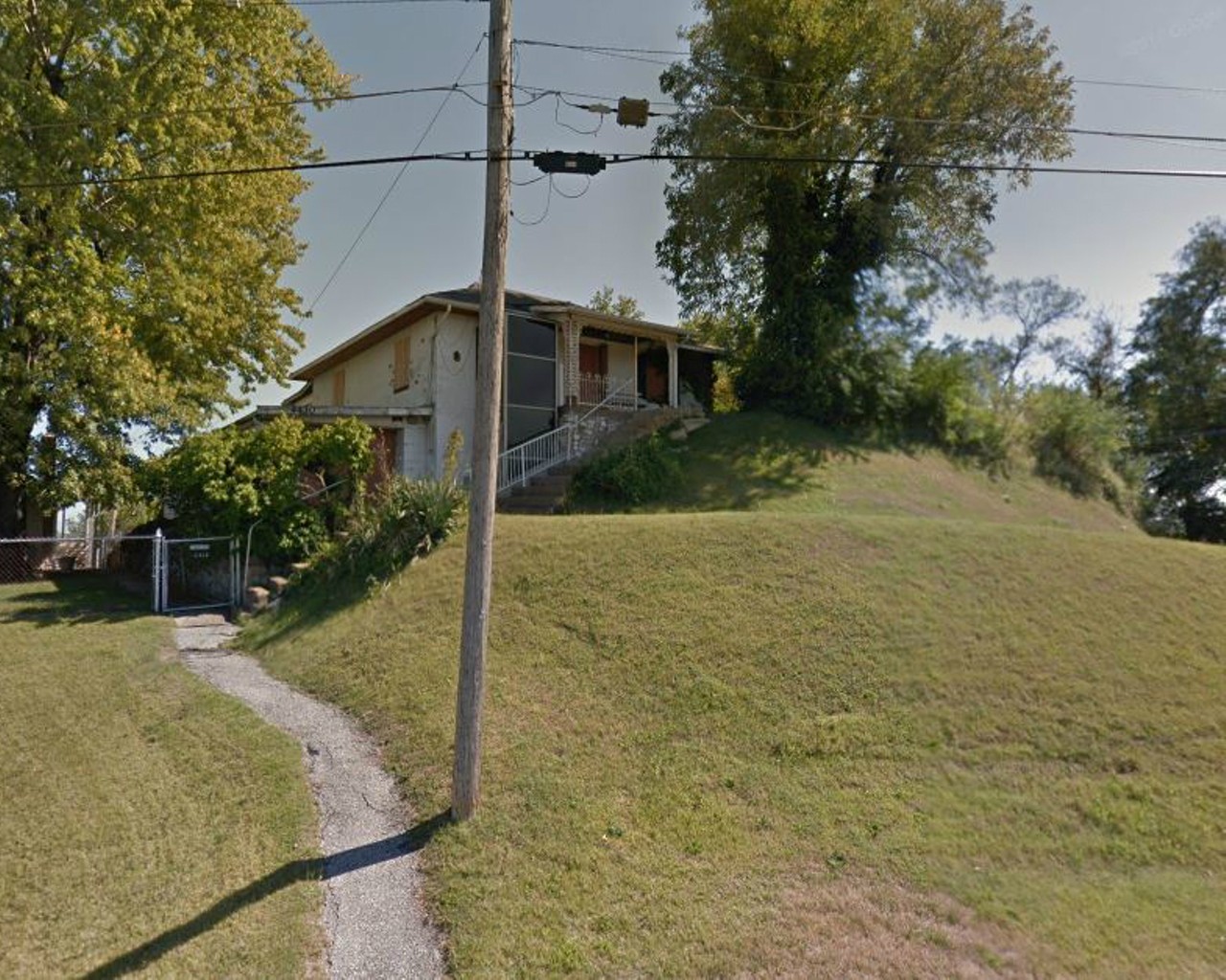 "We don't have mountains, but we have man-made mounds."
Sugarloaf Mound, 4420 Ohio Ave.
"This house was built on a mound that was built by Native Americans in, like, 600 A.D. There used to be a bunch of them and St. Louis was called 'Mound City.'"
Photo courtesy of Google Maps