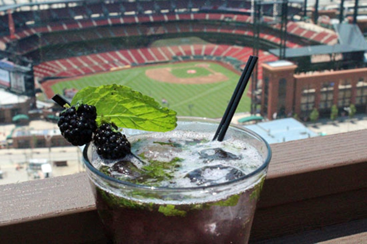 360's "Midnight Bloom" includes Four Roses Yellow Label bourbon, blackberries, mint and a topper of club soda.