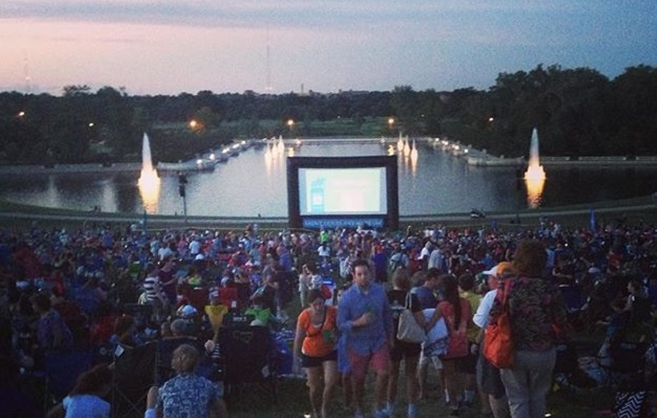 Art Hill Film Series
1 Fine Arts Dr.
St. Louis, MO 63110
(314) 721-0072
Who wants to pay $11 to see a film at a movie theater when you can catch one for free in the best park in the U.S.? Saint Louis Art Museum is once again hosting outdoor movies every Friday night in July, complete with food trucks, a pre-show DJ and art lab activities. This year&#146;s theme is &#147;Our American Spirit,&#148; with classics such as Rocky and Forrest Gump. Photo by Elizabeth Semko.