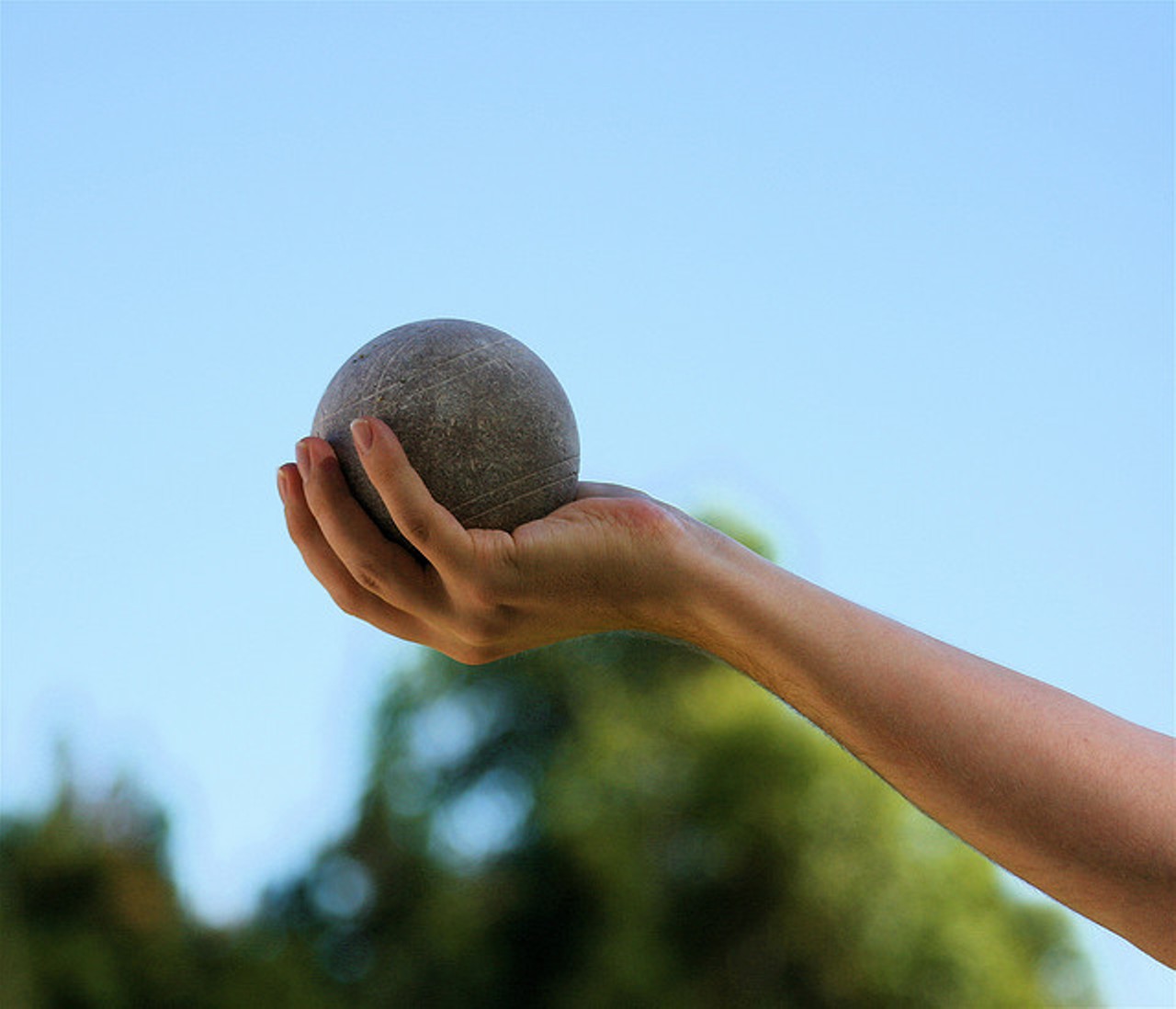 A perfectly thrown bocce ball at Milo's. Photo courtesy Flickr/Braden Kowitz