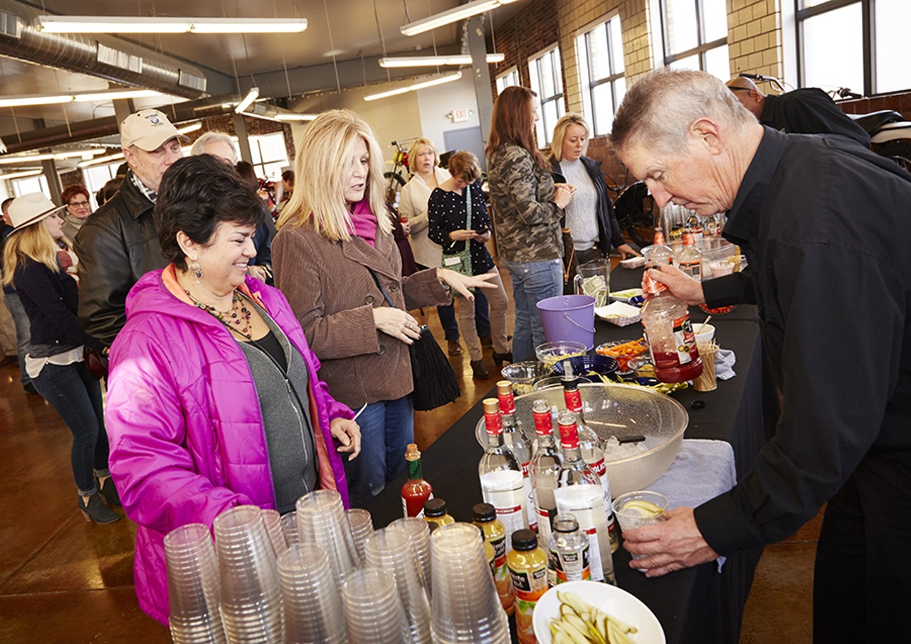 The Bloody Mary Bar is a popular place to start.