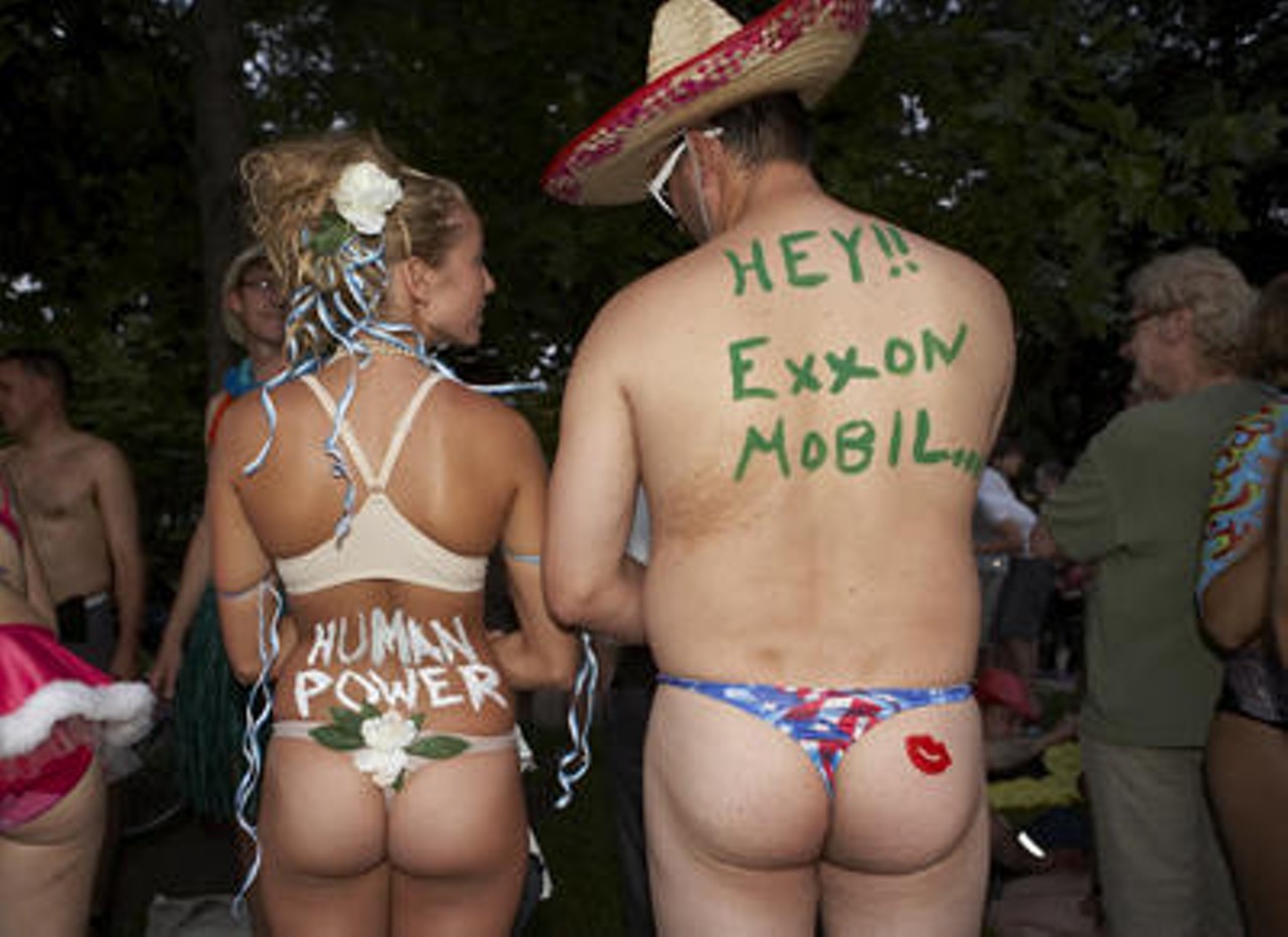 From the St. Louis Naked Bike Ride on August 2. More photos.