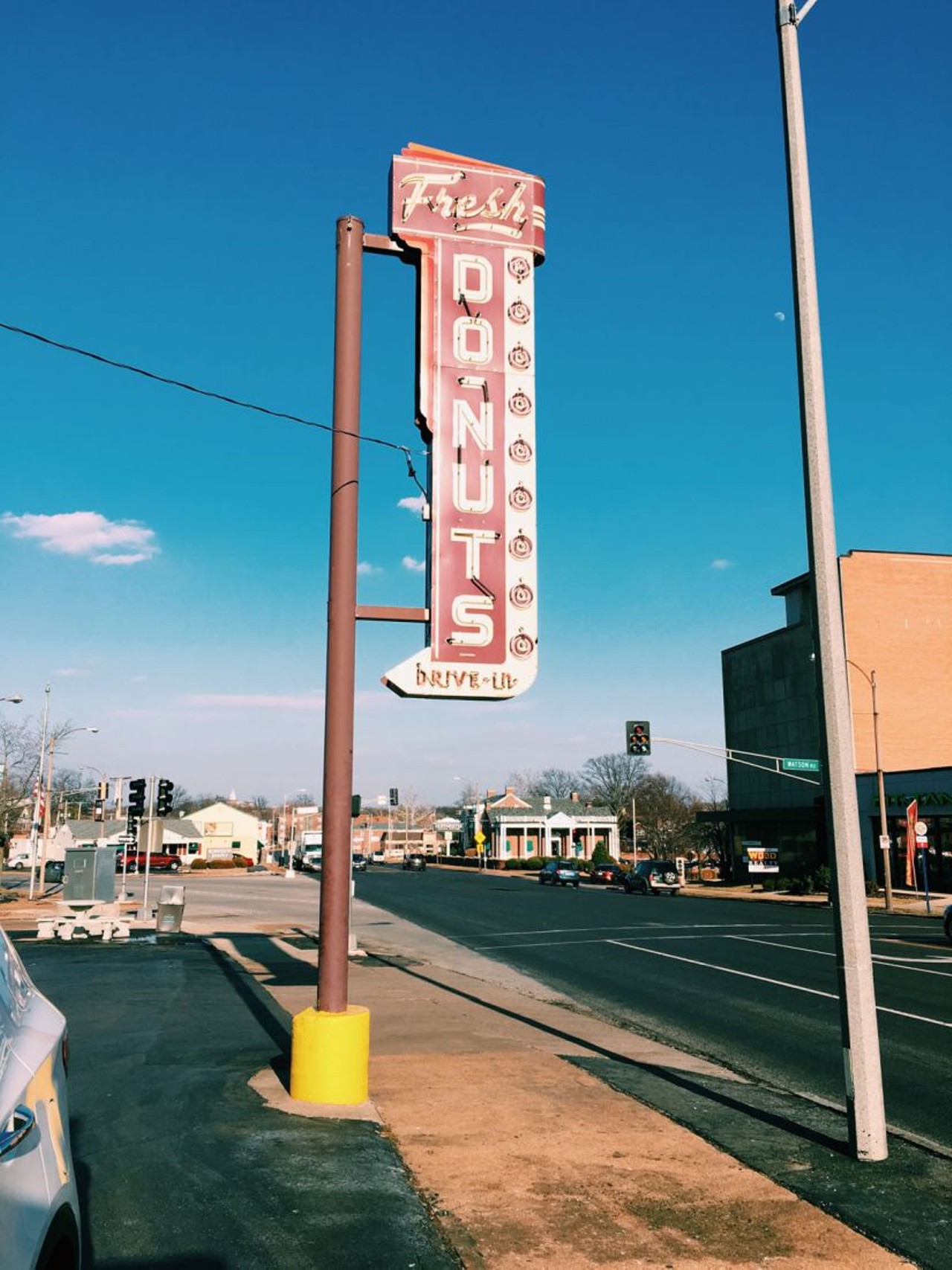 You'll know you've come to the right place when you see the retro Donut Drive-In sign.