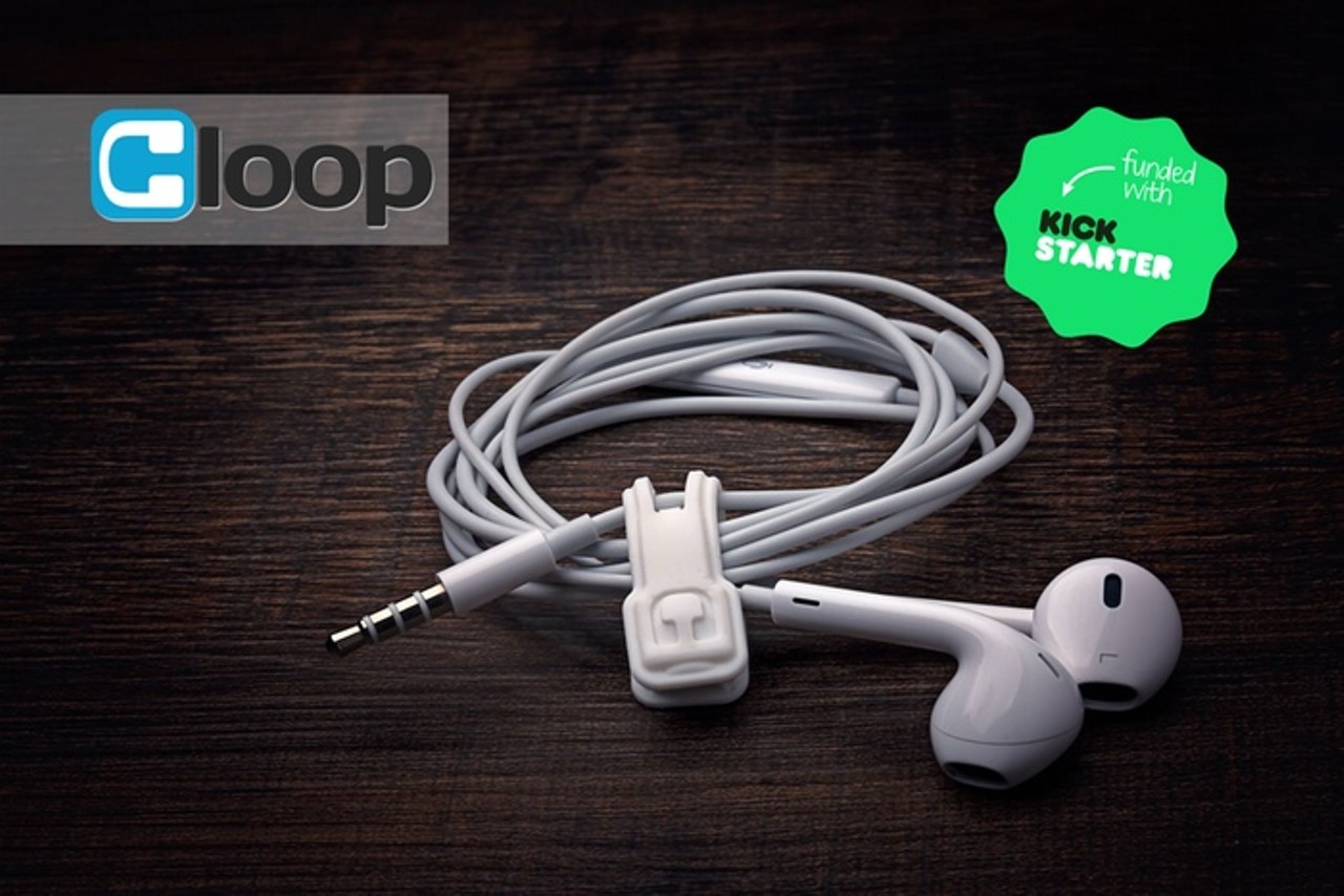 Raul and JD Vecchione invented these nifty little magnetic cable ties to keep those earbuds and chargers in check.
Photo courtesy of Kickstarter / Cloop.