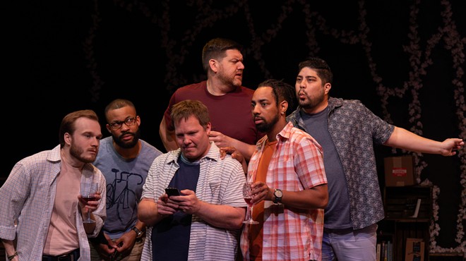 A group of friends in Tesseract Theatre Company's The Inheritance.