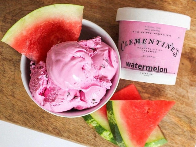 Clementine's watermelon ice cream.