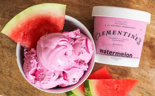 Clementine's watermelon ice cream.