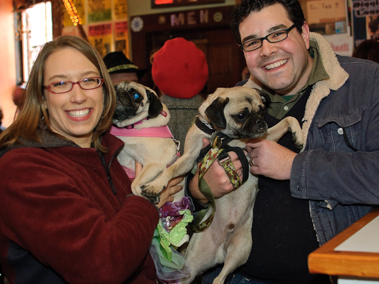 Lisa and Chris stopped by The Shanti for some Taste of Soulard delights -- and brought Mabel and Mo along for the ride.