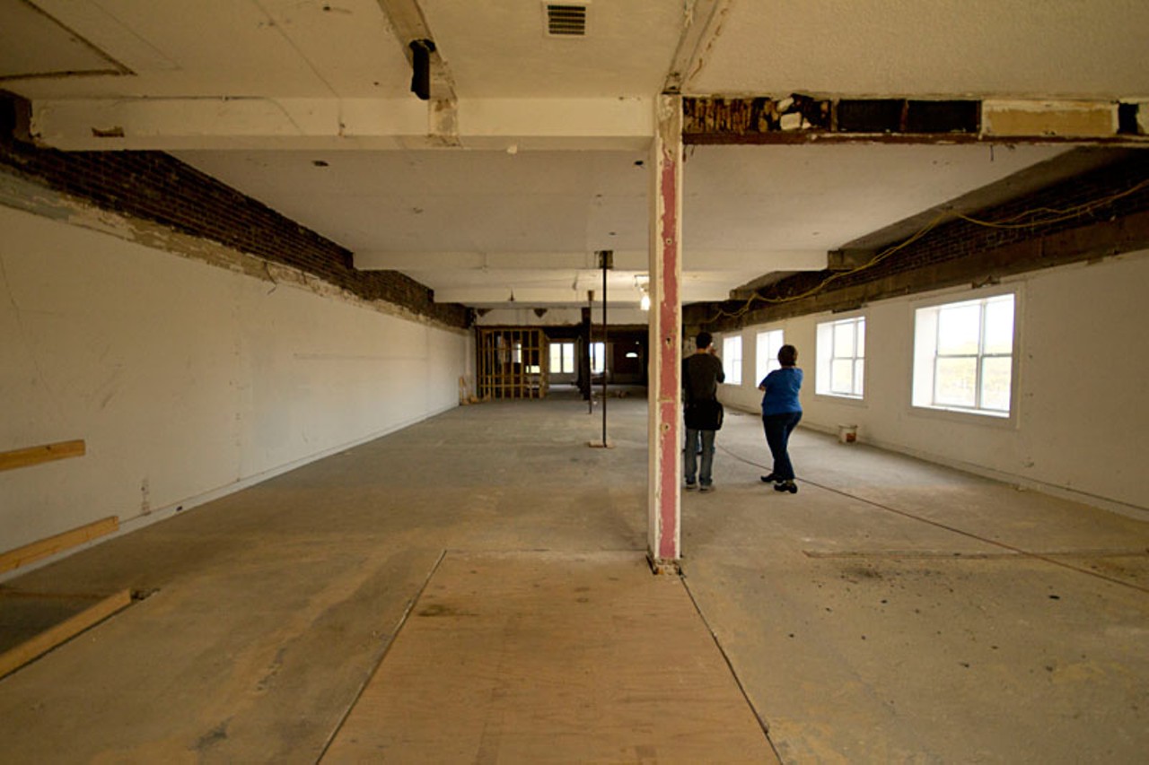 The second floor of the Weir Center was previously an artist's loft.