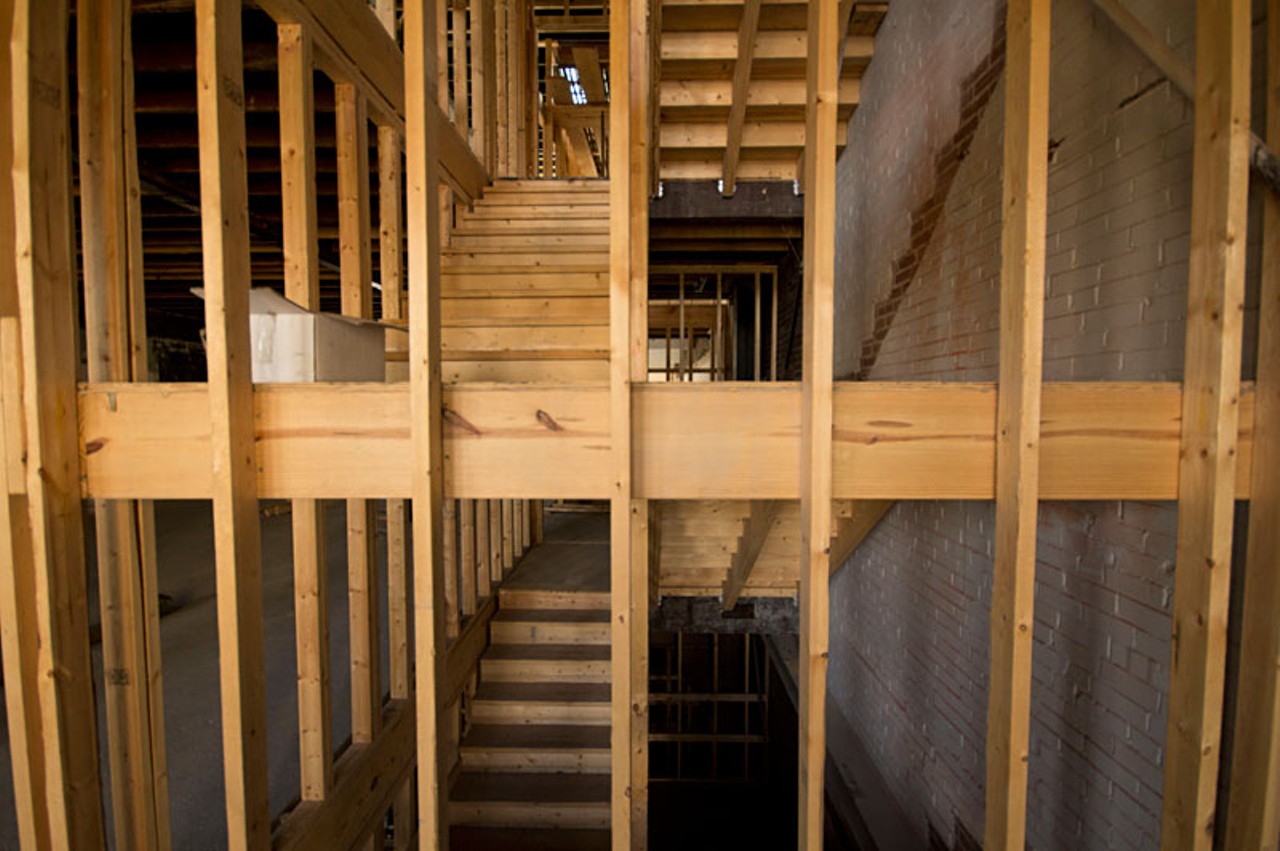 Another view of the new stairwell.