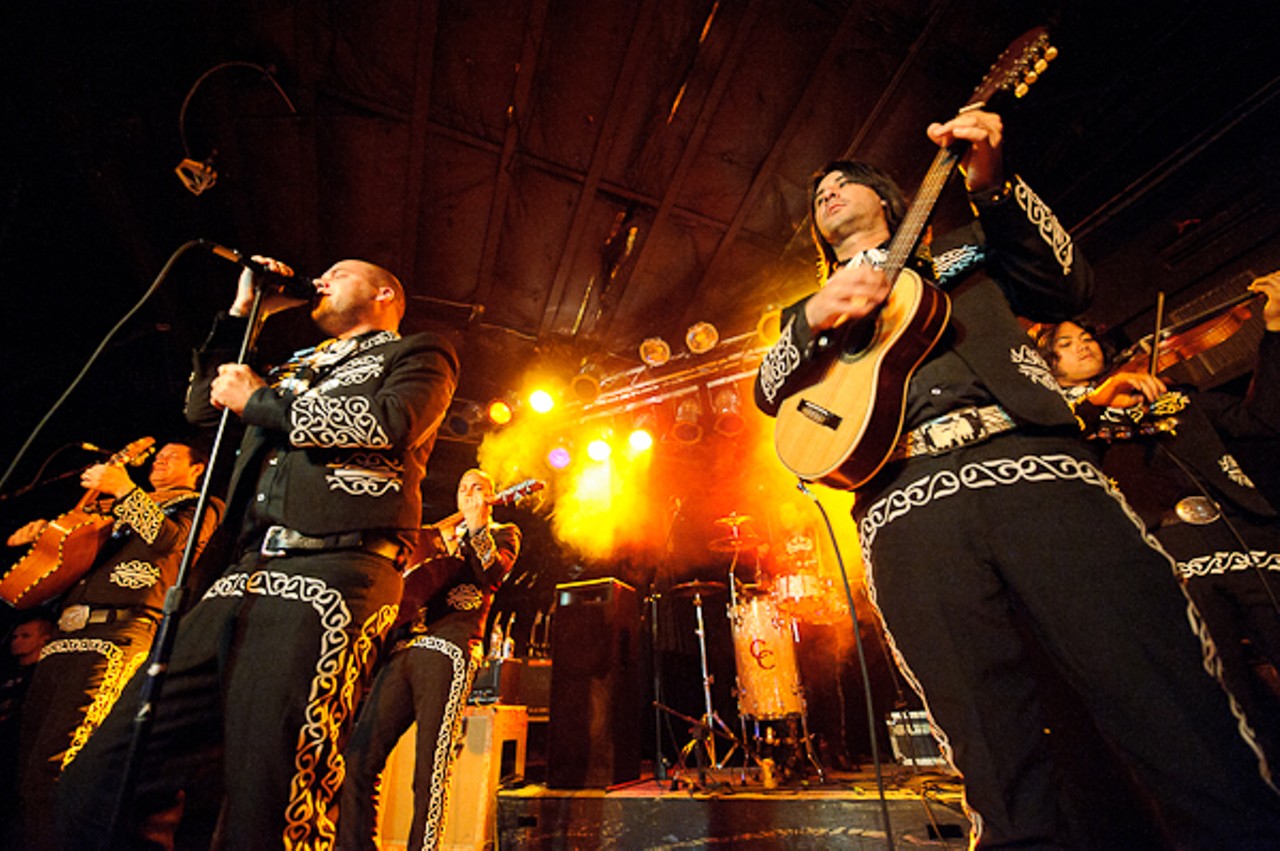 The Bronx, an LA punk/rock band and its alter ego, Mariachi El Bronx, played Pop's on Monday night. Here is Mariachi El Bronx performing. Read The Bronx concert review here. and See more photos from the Bronx/Mariachi El Bronx show at Pop's here.
