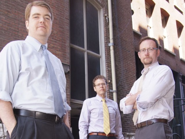 From left: John McAnnar, Thomas Harvey and Michael-John Voss.