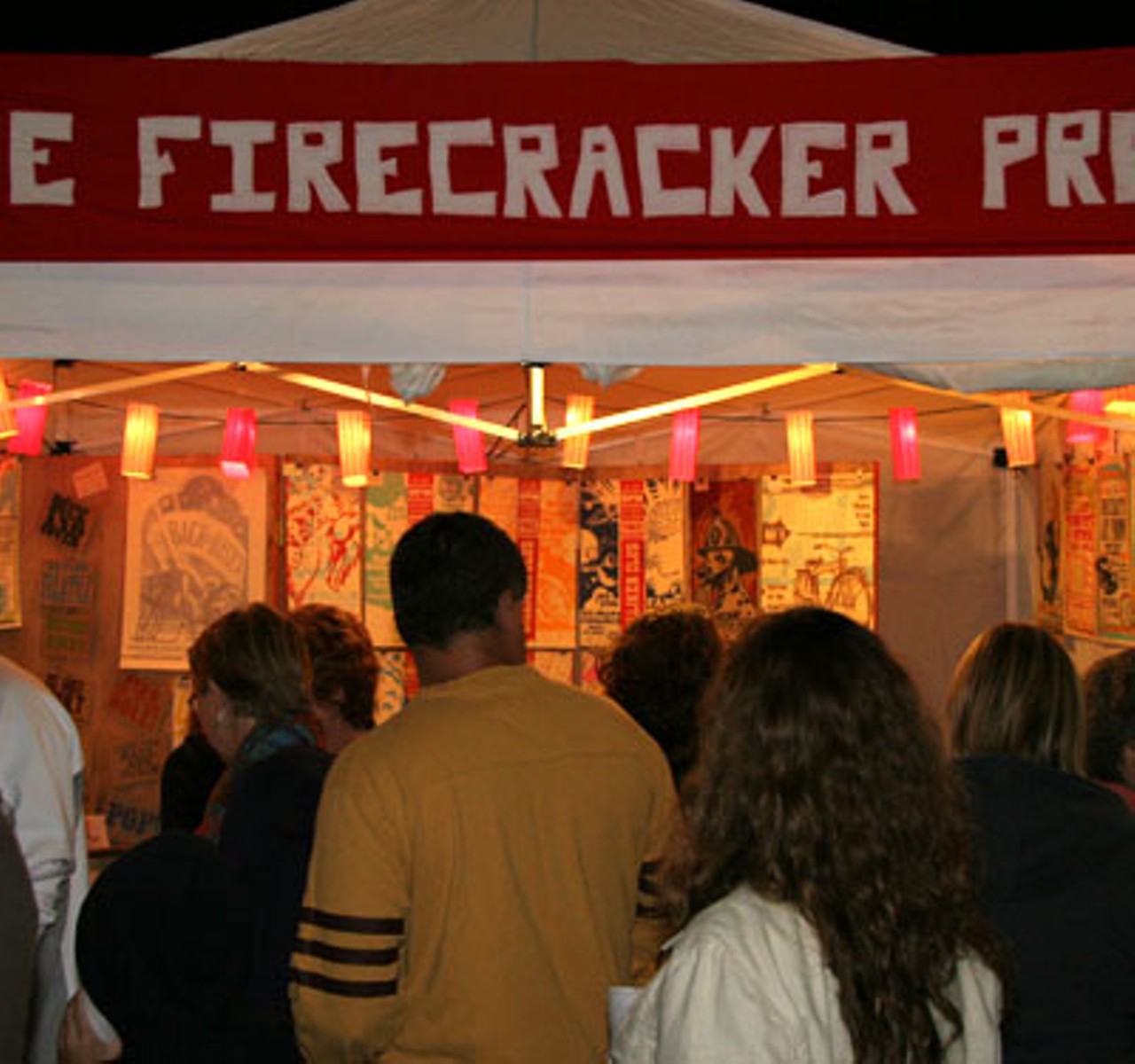 The Firecracker Press booth at Art Outside.