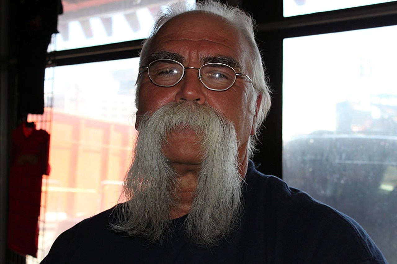 Name: Bill Nace
How long have you been growing this thing: I've cut it off once since 1975
If you could have one thing in the world in exchange for your 'stache, what would it be: Nothing. I got a few Harley's and Corvettes. I have everything I need.