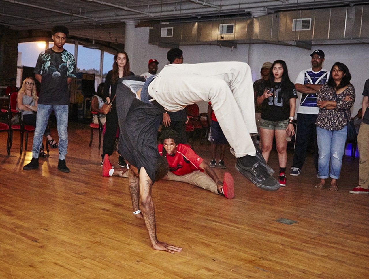 Check out this early round in the break dance competition.