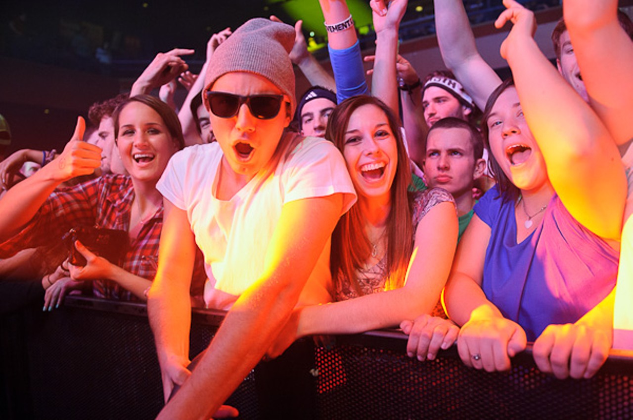 Fans enjoy themselves at the AVICII show at The Pageant.