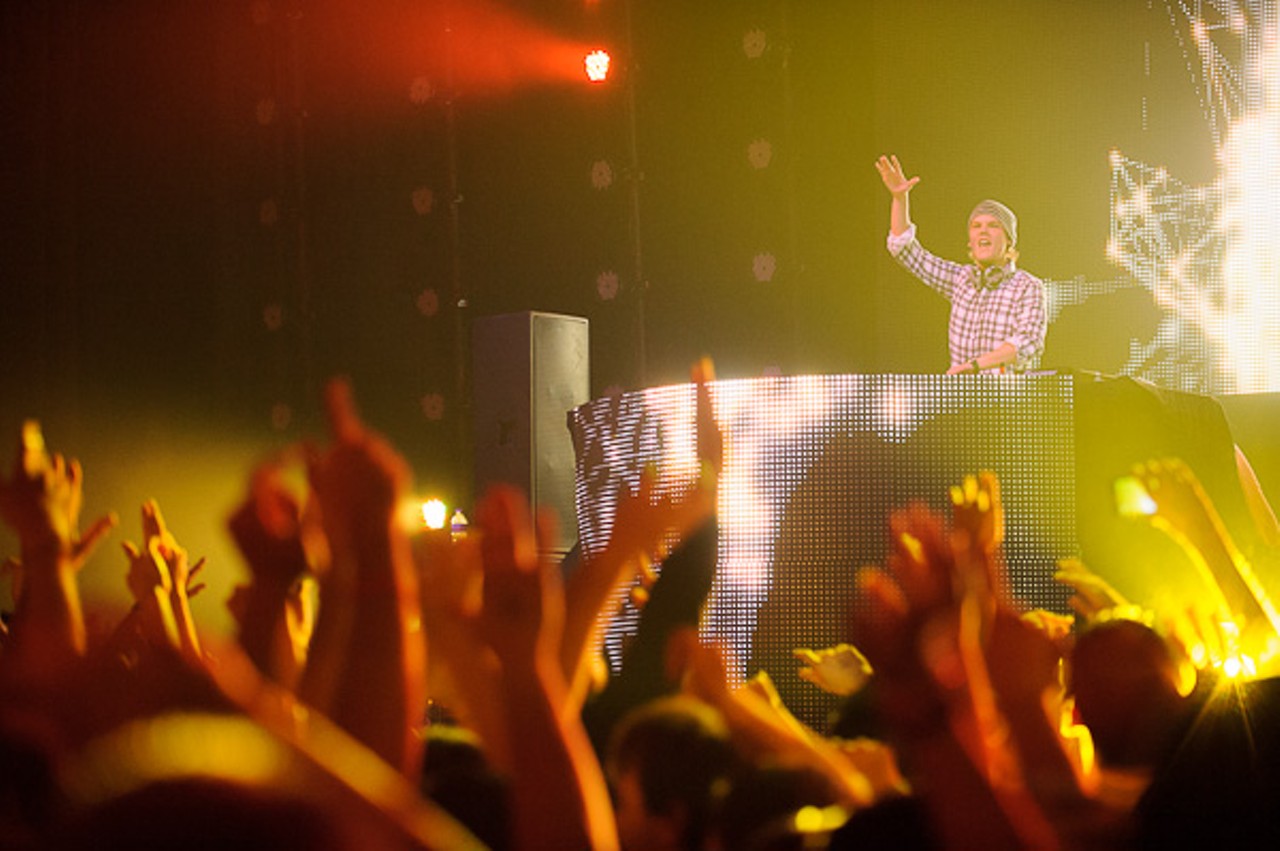 AVICII connects with the crowd.