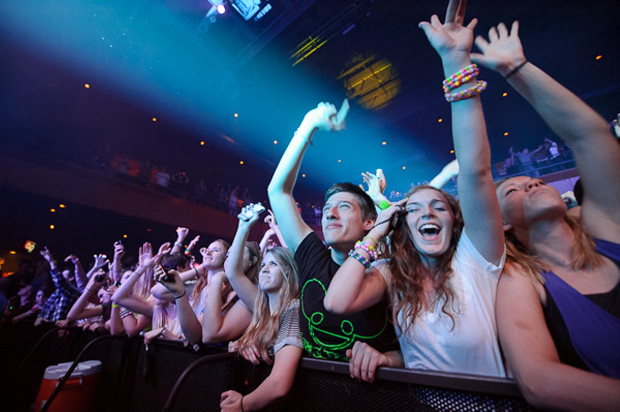 Fans at the AVICII show on January 10.