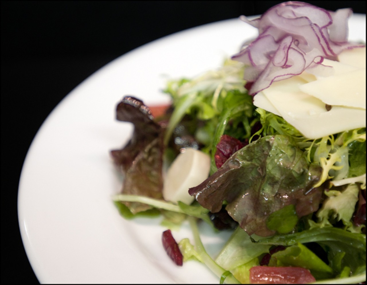 Mix greens salad -- mixed greens, cherry tomatoes, red onion, cranberries, gruyere cheese, hearts of palm and Dijon vinaigrette.Read "The Year of the Herb: Balaban's re-rebirth as Herbie's Vintage 72 makes the Central West End whole again," by Ian Froeb.