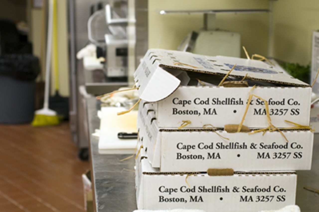 A fresh shipment of soft shell crabs arrives from Boston via Bob&rsquo;s Seafood.