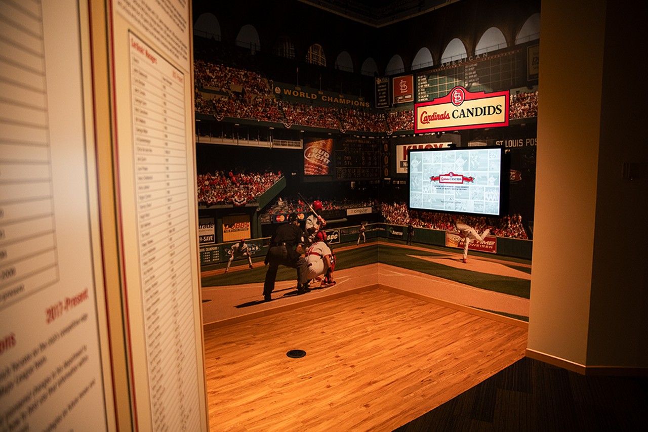 A new interactive photo exhibit is available to fans inside the St. Louis Cardinals Hall of Fame and Museum.