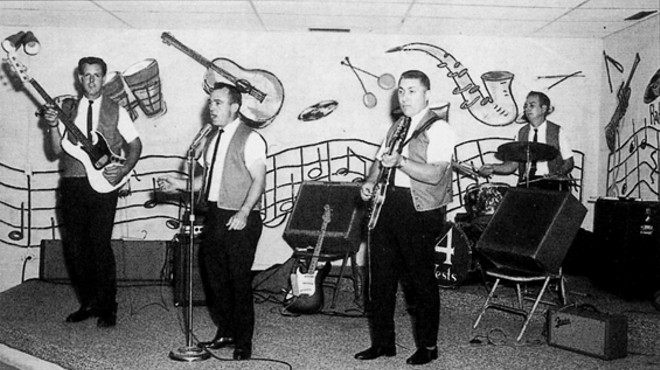 The Four Vests, a popular local band in Southern Illinois, whom George accompanied for a few performances.