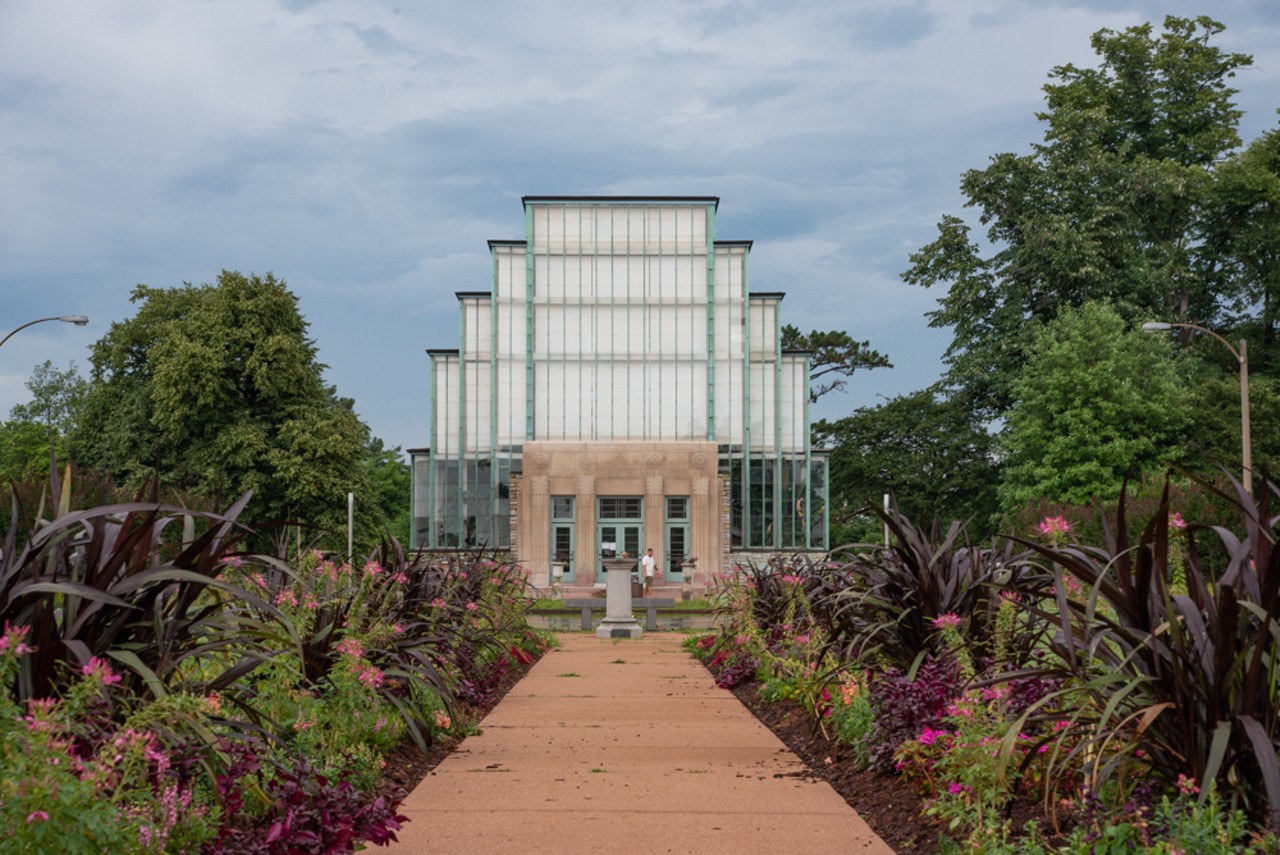 Open in 1936, the Jewel Box is a must-see attraction at Forest Park. The gorgeous greenhouse primarily used as an event and wedding space, but its also just a beautiful place for visitors to linger and enjoy the 50-foot high glass walls.