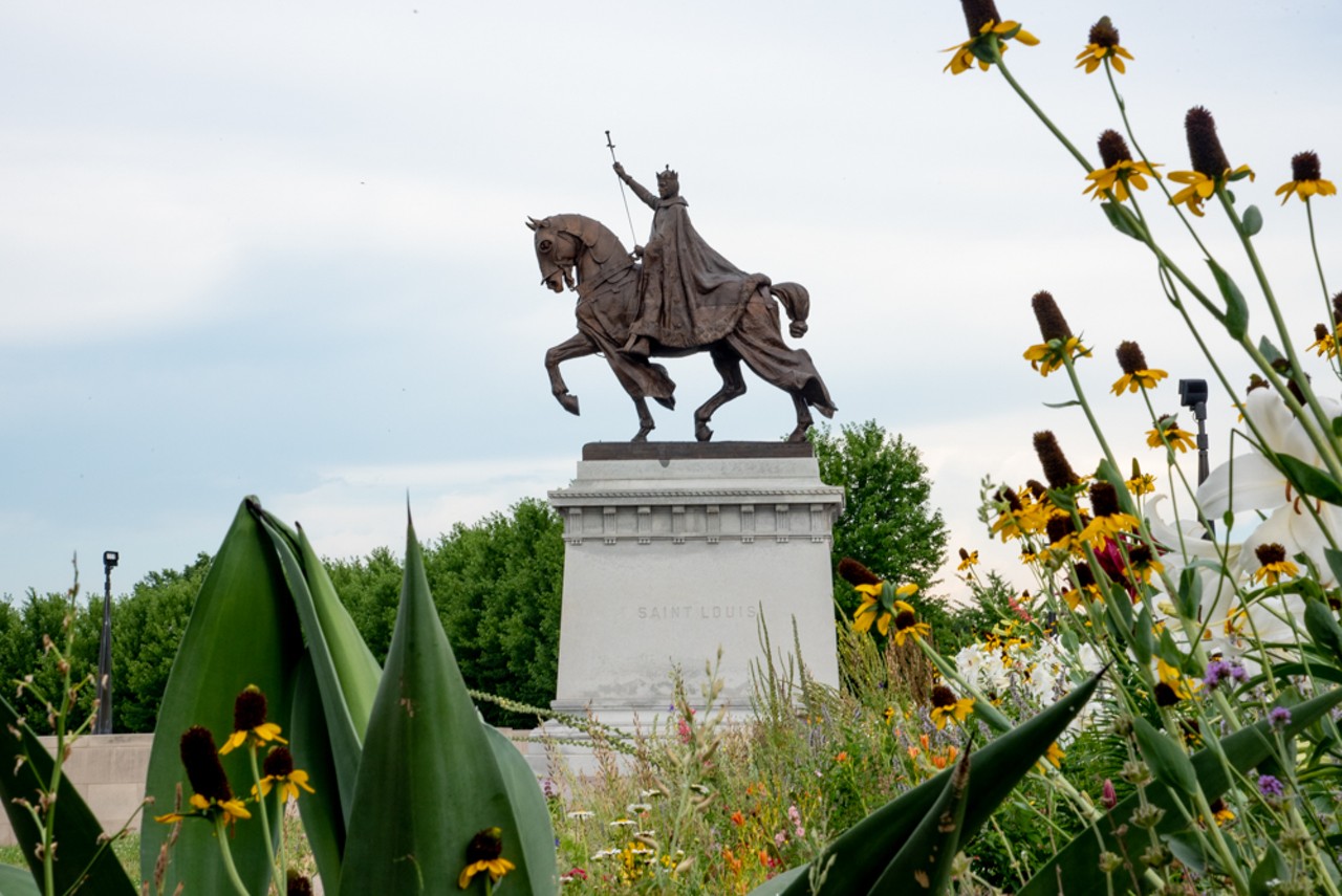 Probably the most famous representation of the city outside of the Arch, the Apotheosis of St. Louis in Forest Park represents Louis IX of France (1214&#150;1270), the namesake of our city.
