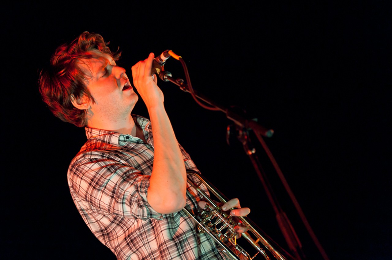 Zach Condon of Beirut, performing at The Pageant