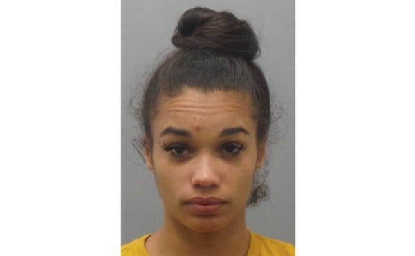 Mikayla Young was busted for hitting her boyfriend with her car.