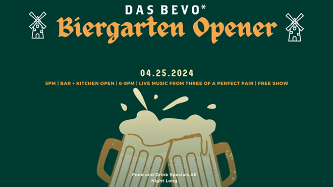 Biergarten Opener and Live Music from Three of a Perfect Pair