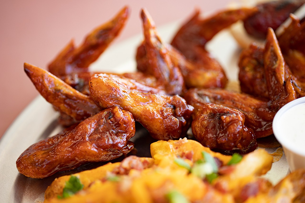 Sweet and spicy chicken wings.