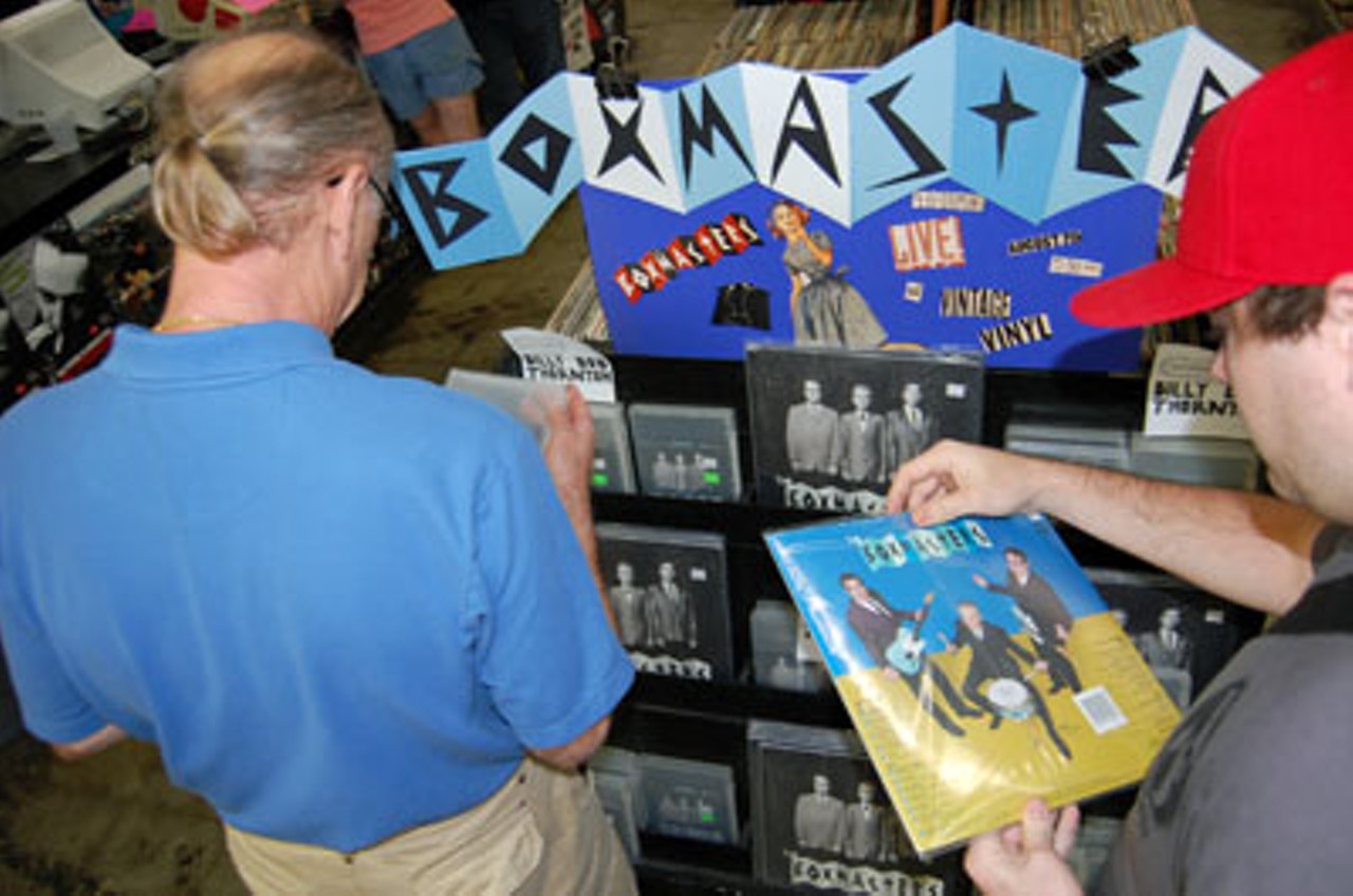For $33 and change, customers could buy the Boxmasters self-titled LP. Fans who wanted an autograph after the band's two-song set had to purchase the CD or LP. Read an interview with Thornton here.