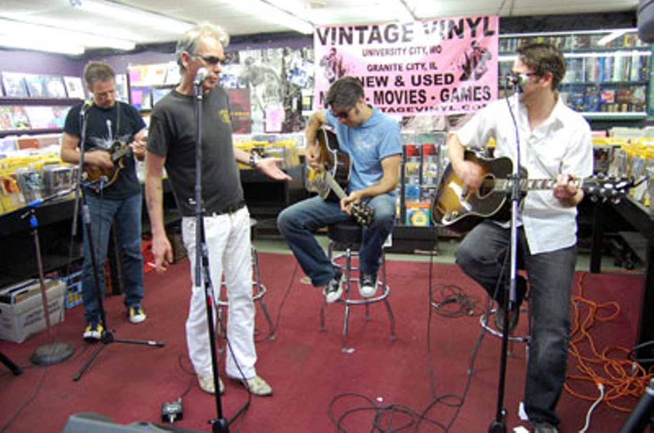 The Boxmasters perform on Thursday, August 7, at Vintage Vinyl in University City, Missouri. The band would later perform at Bottleneck Blues Bar at the Ameristar Casino.