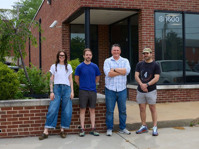 From left: Blueprint co-owners Nora Brady, Kevin Reddy, Mike Marquard and Mazi Razani stand in front of the new location.