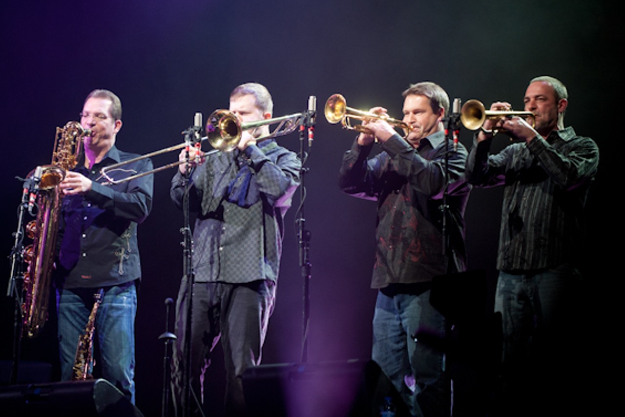 The Motor City Horns performing with Bob Seger and the Silver Bullet Band.