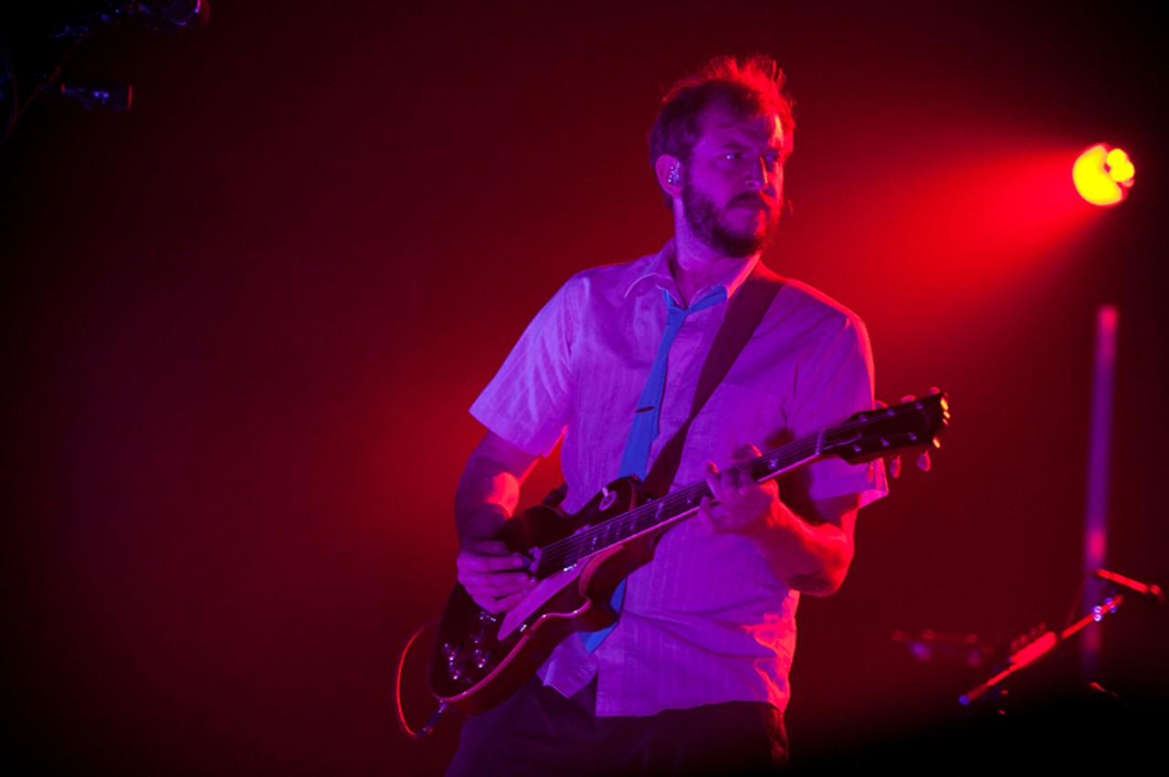 Bon Iver performing at the Pageant.