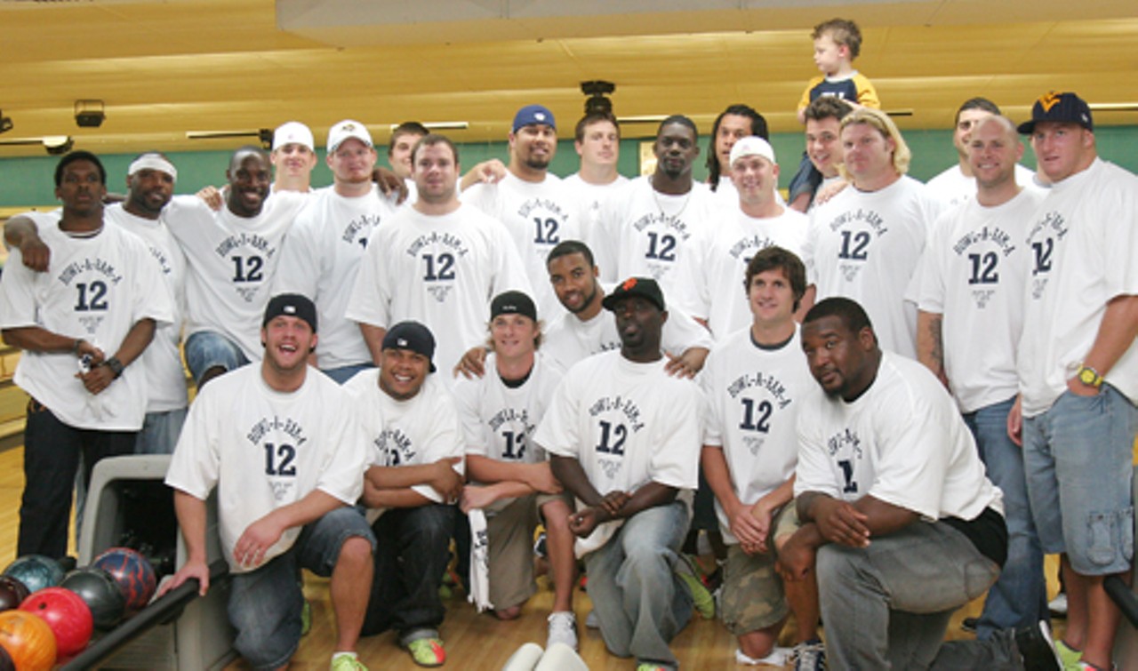 Many Rams players went to Tropicana Lanes Tuesday evening to support the Epilepsy Foundation of St. Louis.