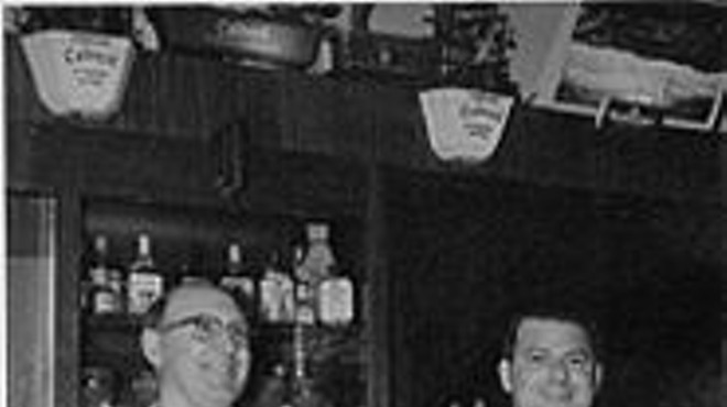 Frank and Paula's dad, Paul Gianella (right), and his dad, Frank Gianella. Pictures of them are scarce; they spent more time photographing each new patron for the tavern scrapbook.