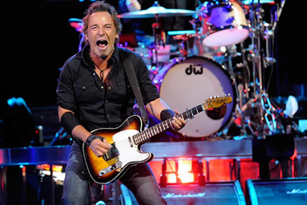 The Boss during his electric performance with the E Street Band.
Read a review of show.