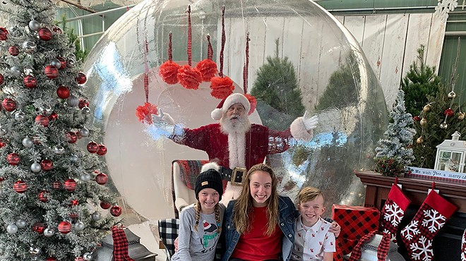 For Santa safety, a plastic bubble makes things just right.