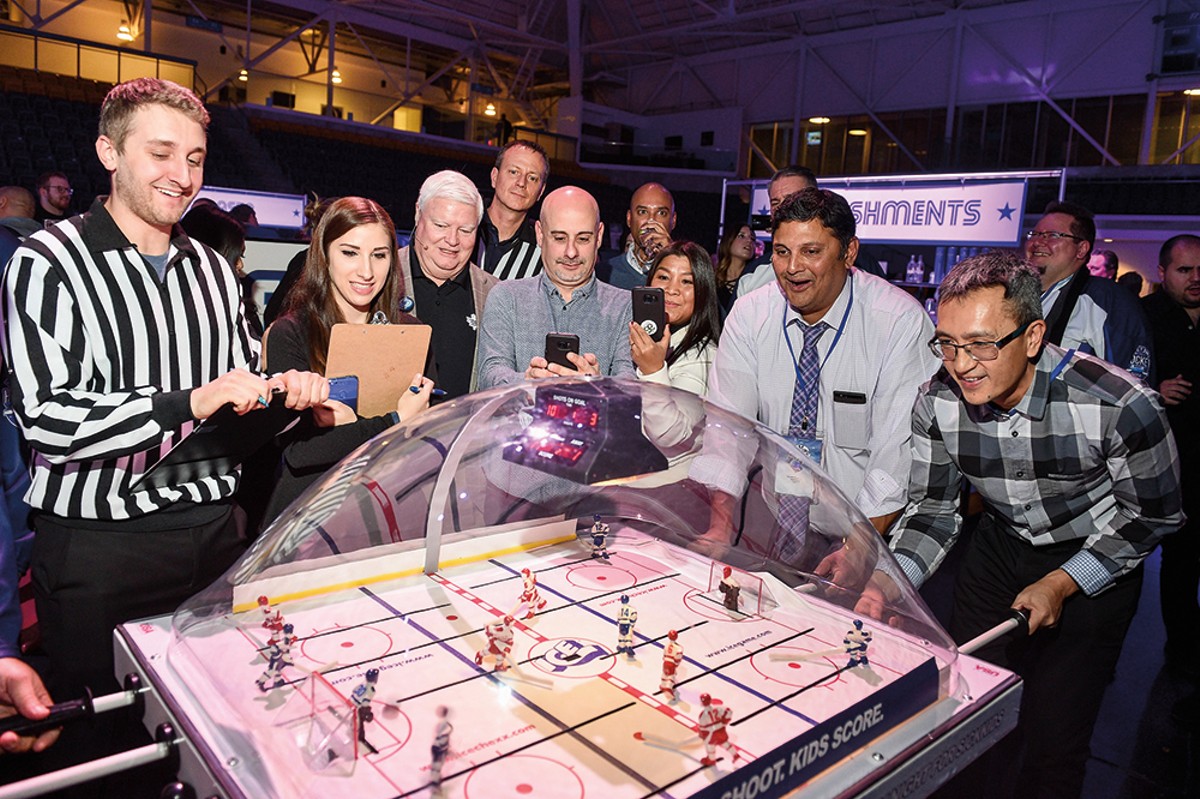 Competitors from all across the nation will duke it out on the plastic ice for this weekend's  Showdown in the Lou National Bubble Hockey Tournament — and all for a good cause.