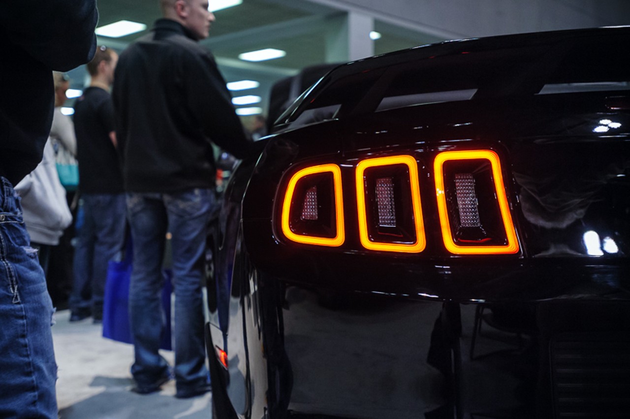 Distinctive Mustang tail lights.