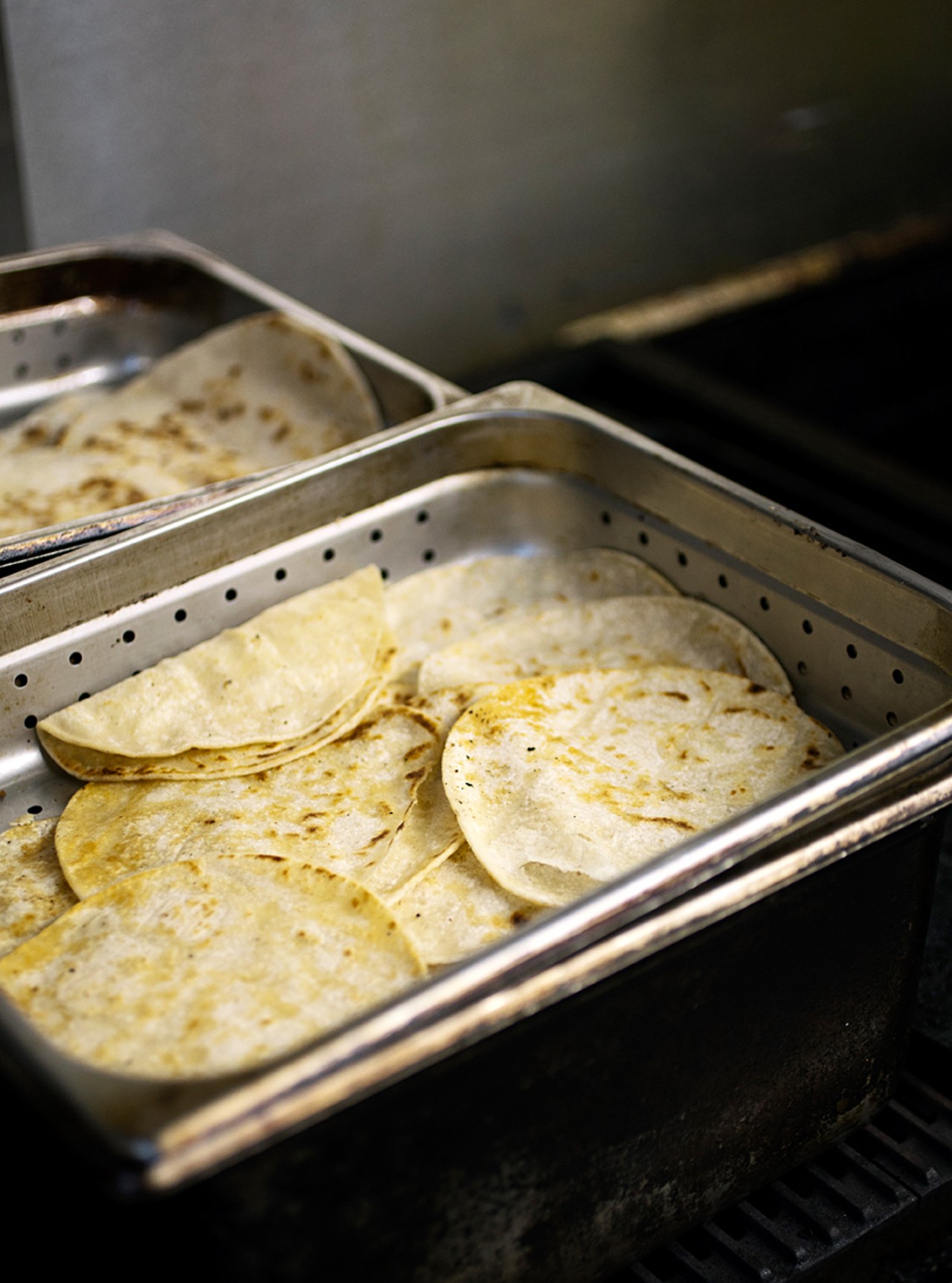 The tortillas are ready for fillings.